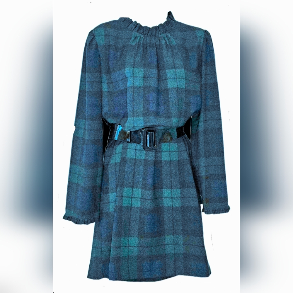 Scotland Tartan Plaid Sheath Dress Womens Size 12